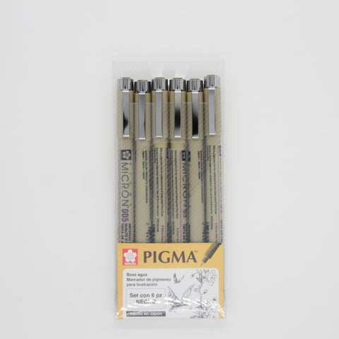 Estilógrafos Pigma Micron Sakura Set c/6