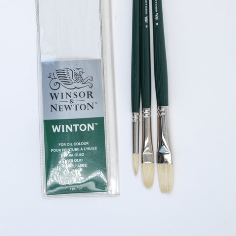 Pinceles Para Óleo Winton Winsor & Newton Estuche c/3