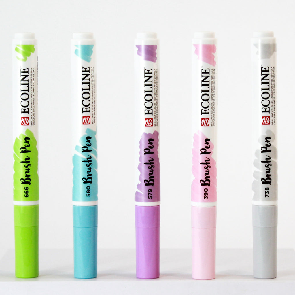 Rotuladores Acuarelables Ecoline Brush Pen tonos pastel