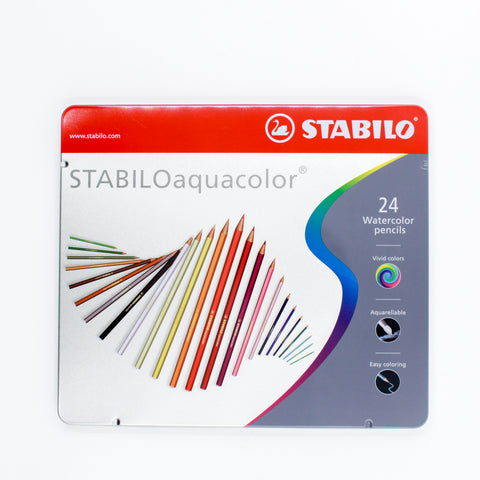 Lápices Stabilo Aquacolor Caja Metálica c/24