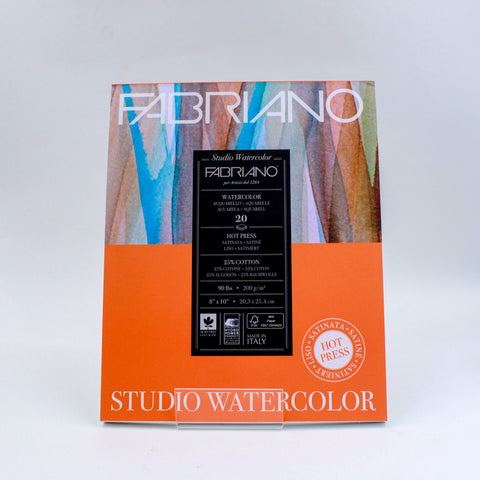 Block Fabriano Studio Watercolor Hot Press 20.3 x 25.4 cm
