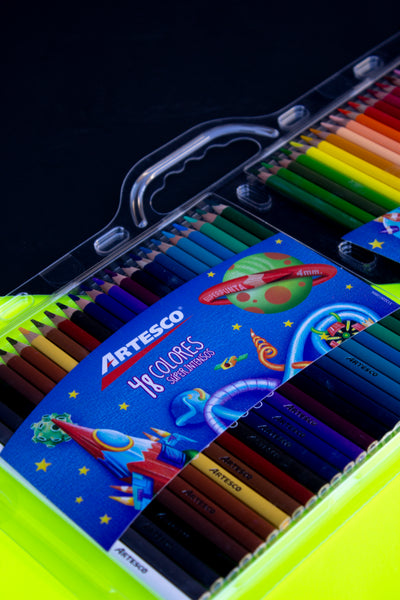 Set Lapices Triangulares c/48 Colores Artesco