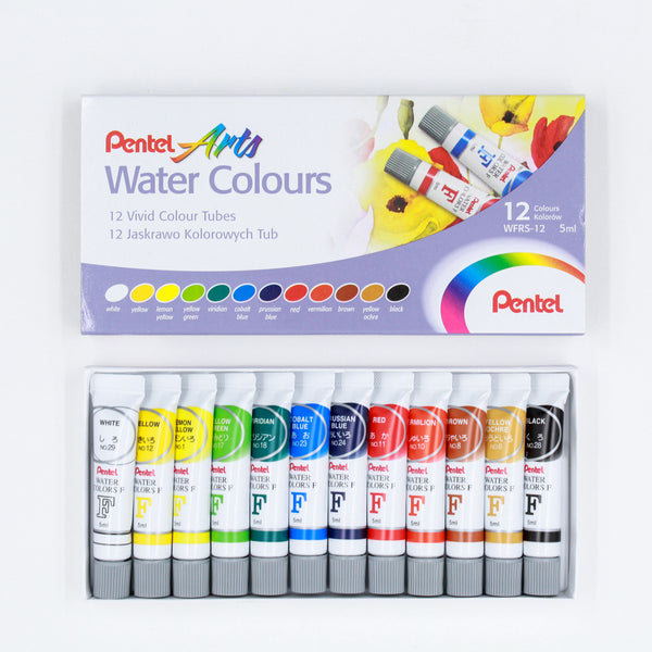 Acuarelas Pentel c/12 Tubos
